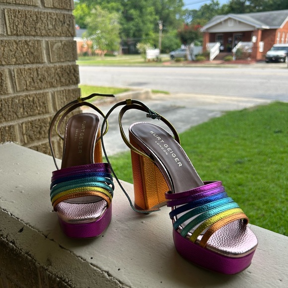Kurt Geiger Pierra Multicolor Platform Sandals - Picture 4 of 9